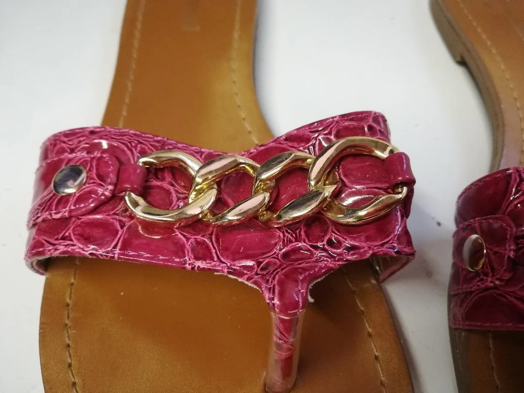 Fuchsia sandalen met ges maat 39 (interieure imperfecties) – photo 2